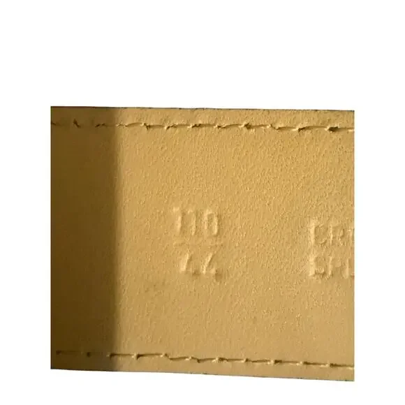 Lanvin Men’s Brown Leather Suede Belt - Size 110/44 - Picture 4 of 5